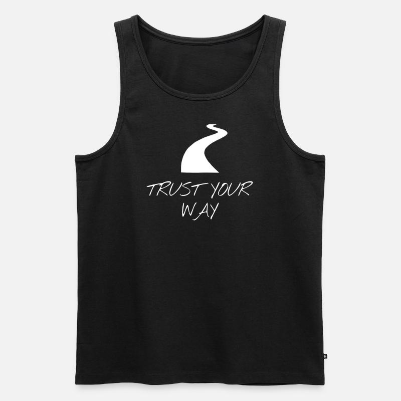 Trust your way - Männer Premium Bio Tank Top - Schwarz