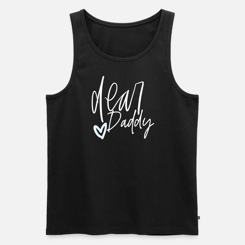 Dear daddy - Männer Premium Bio Tank Top - Schwarz