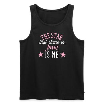 Queens are born in june - Men's Premium Organic Tank Top - black - Front - AI Model Male 178 light (178cm)