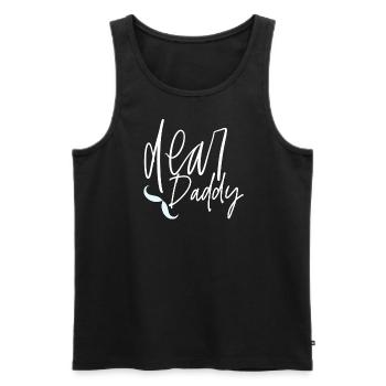 Dear daddy - Men's Premium Organic Tank Top - black - Front - AI Model Male 178 light (178cm)