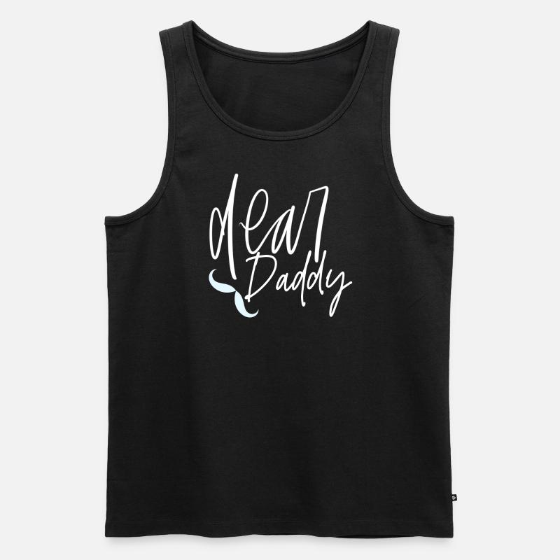 Dear daddy - Männer Premium Bio Tank Top - Schwarz