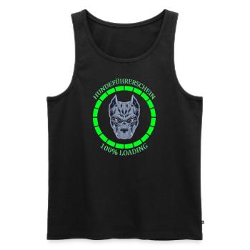 Hunde Design Führerschein bestanden für Hunderasse - Männer Premium Bio Tank Top - Schwarz - Vorne - AI Model Male 178 light (178cm)