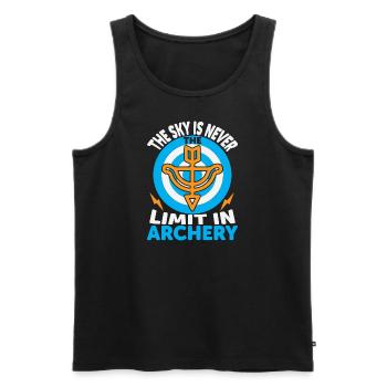 Bogenschießen - Männer Premium Bio Tank Top - Schwarz - Vorne - AI Model Male 178 light (178cm)