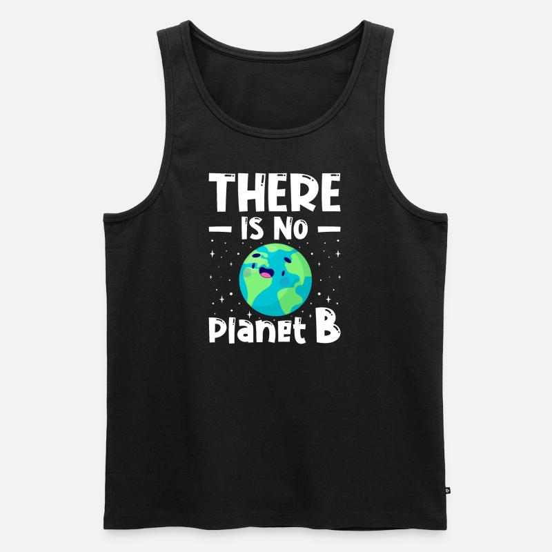 There is no Planet B - Männer Premium Bio Tank Top - Schwarz
