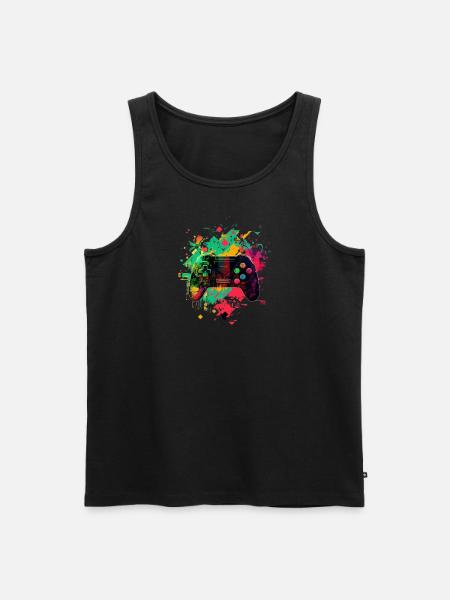 Gamer Console - Men's Premium Organic Tank Top - black