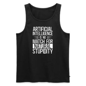Artificial intelligence Shirt - Men's Premium Organic Tank Top - black - Front - Michal (187cm)