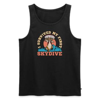 Catdiver Skydiver Skydiving paraglider flying - Männer Premium Bio Tank Top - Schwarz - Vorne - Michal (187cm)