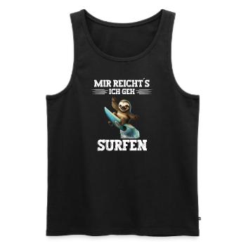 Mir reichts ich geh Surfen Windsurfer Spruch - Männer Premium Bio Tank Top - Schwarz - Vorne - Michal (187cm)