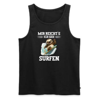 Mir reichts ich geh Surfen Windsurfer Spruch - Männer Premium Bio Tank Top - Schwarz - Vorne - Michal (187cm)