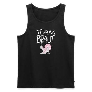 Team Braut edles Junggessellinenabschied Motiv - Männer Premium Bio Tank Top - Schwarz - Vorne - Michal (187cm)