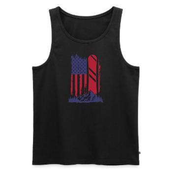 Snowboard Snowboarding reptile snow skiing - Männer Premium Bio Tank Top - Schwarz - Vorne - Michal (187cm)