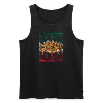 Nachos Cheese Jalapenos Mexico Mexican cuisine - Männer Premium Bio Tank Top - Schwarz - Vorne - AI Model Male 178 light (178cm)