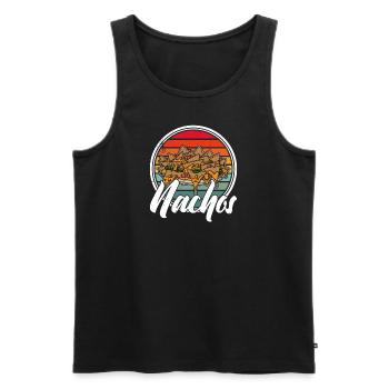 Cheese Nachos Jalapenos Mexico Mexican cuisine - Männer Premium Bio Tank Top - Schwarz - Vorne - AI Model Male 178 light (178cm)