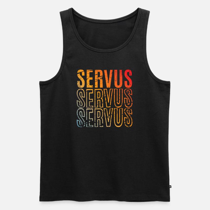 SERVUS - Männer Premium Bio Tank Top - Schwarz