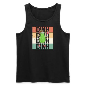 Pickelball Pickle Schläger Gurke Lustig - Männer Premium Bio Tank Top - Schwarz - Vorne - Michal (187cm)