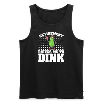 Pickelball Gurke Pickle Schläger Geschenk - Männer Premium Bio Tank Top - Schwarz - Vorne - Michal (187cm)