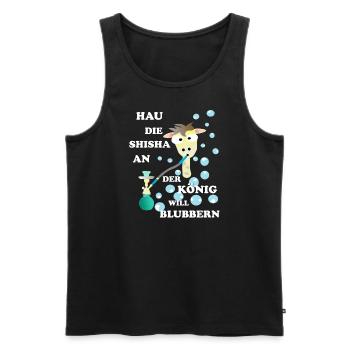 Shisha König - Männer Premium Bio Tank Top - Schwarz - Vorne - Michal (187cm)