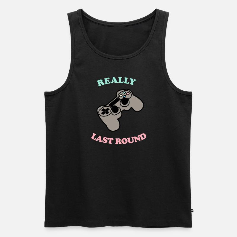 Controller Really Last Round - Männer Premium Bio Tank Top - Schwarz