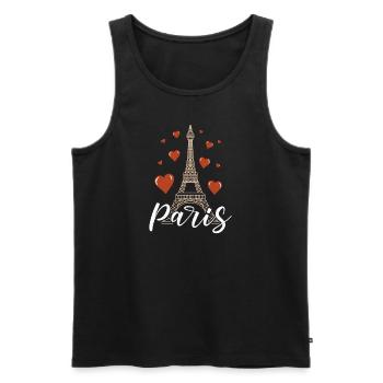 Île-de-France Paris Frankreich Franzose - Männer Premium Bio Tank Top - Schwarz - Vorne - AI Model Male 178 light (178cm)