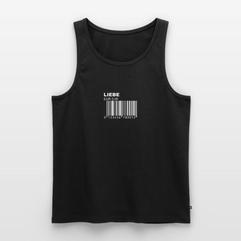 Liebe Barcode Strichcode Bar Code Trendy Statement Männer Premium Bio Tank Top
