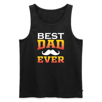 Best dad ever - Männer Premium Bio Tank Top - Schwarz - Vorne - Michal (187cm)