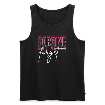 Forgive but never forget - Männer Premium Bio Tank Top - Schwarz - Vorne - Michal (187cm)