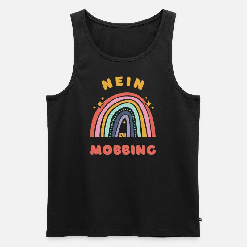 Nein zu Mobbing - Stoppt Mobbing! - Männer Premium Bio Tank Top - Schwarz