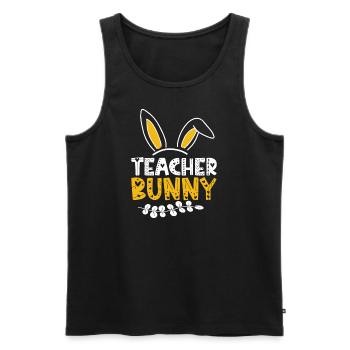 Teacher Bunny - Männer Premium Bio Tank Top - Schwarz - Vorne - Michal (187cm)