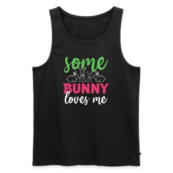 Some Bunny Loves Me - Männer Premium Bio Tank Top - Schwarz - Vorne - Michal (187cm)