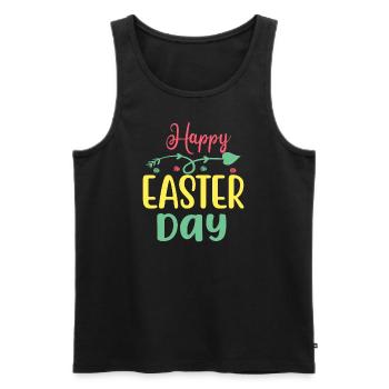 Happy Easter Day - Männer Premium Bio Tank Top - Schwarz - Vorne - AI Model Male 178 light (178cm)