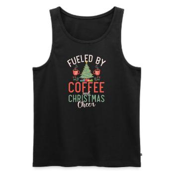 Christmas and Coffee Design - Männer Premium Bio Tank Top - Schwarz - Vorne - AI Model Male 178 light (178cm)