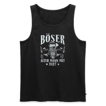 Böser alter Mann mit Bart - Männer Premium Bio Tank Top - Schwarz - Vorne - Michal (187cm)