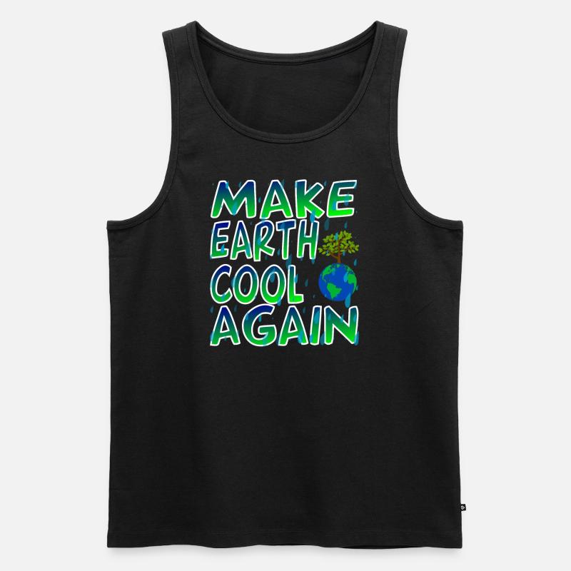 Make Earth Cool Again - Men's Premium Organic Tank Top - black