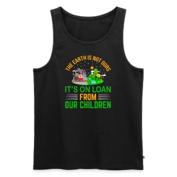 The Earth is Not ours ! - Männer Premium Bio Tank Top - Schwarz - Vorne - AI Model Male 178 light (178cm)