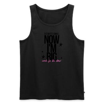 Start Small, Go Big - Greif nach den Sternen - Männer Premium Bio Tank Top - Schwarz - Vorne - Michal (187cm)