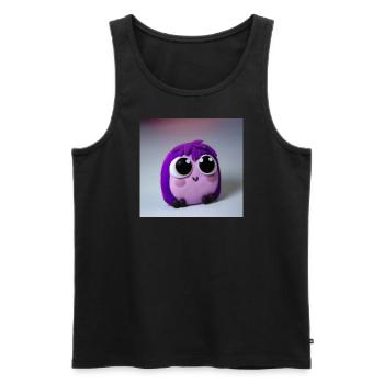 Süßes Knuddel GLUBSCHI - Männer Premium Bio Tank Top - Schwarz - Vorne - Michal (187cm)