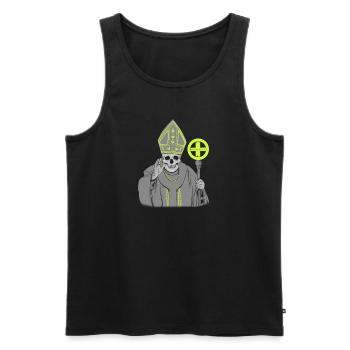 Dark Pope, Dunkler - Männer Premium Bio Tank Top - Schwarz - Vorne - Michal (187cm)