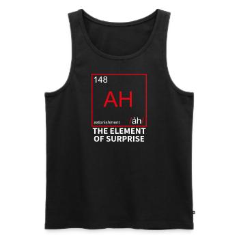 Chemical Element for Surprise - Surprise - Men's Premium Organic Tank Top - black - Front - AI Model Male 178 light (178cm)