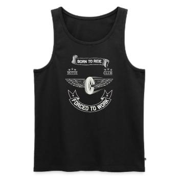 Born To Ride MC Wings Design - Männer Premium Bio Tank Top - Schwarz - Vorne - AI Model Male 178 light (178cm)