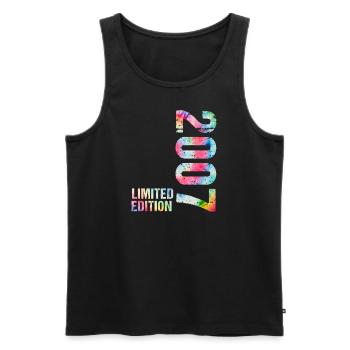 18 JAHRE 18. GEBURTSTAG LIMITED EDITION 2007 - Männer Premium Bio Tank Top - Schwarz - Vorne - Michal (187cm)