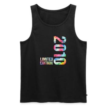 18 JAHRE 18. GEBURTSTAG LIMITED EDITION 2010 - Männer Premium Bio Tank Top - Schwarz - Vorne - Michal (187cm)