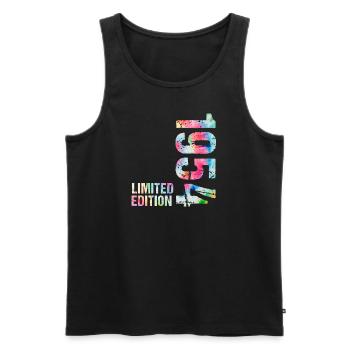 18 JAHRE 18. GEBURTSTAG LIMITED EDITION 1954 - Männer Premium Bio Tank Top - Schwarz - Vorne - AI Model Male 178 light (178cm)
