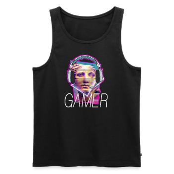 Gamer Video Games Console Gaming Birthday Gaming - Men's Premium Organic Tank Top - black - Front - Michal (187cm)