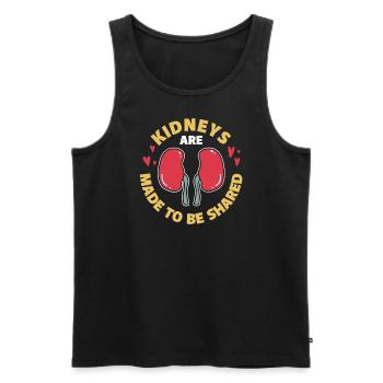 Kidneys Are Made To Be Shared - Männer Premium Bio Tank Top - Schwarz - Vorne - Michal (187cm)