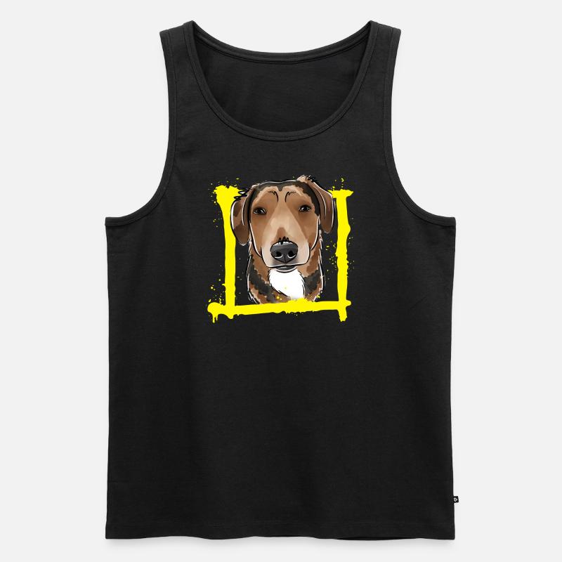Dackel-Lover - Männer Premium Bio Tank Top - Schwarz