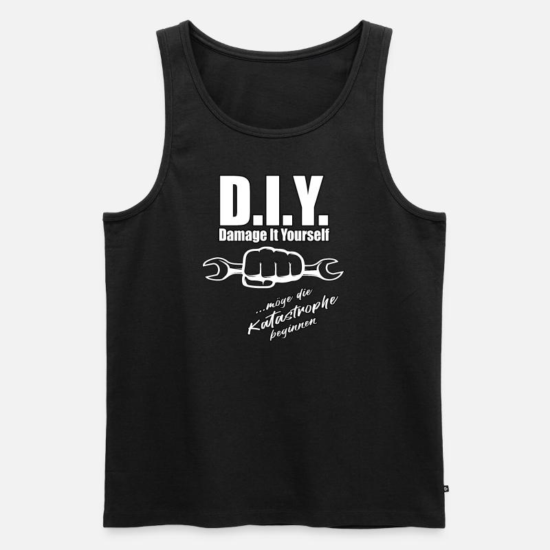 D.I.Y. - Damage it yourself - Männer Premium Bio Tank Top - Schwarz