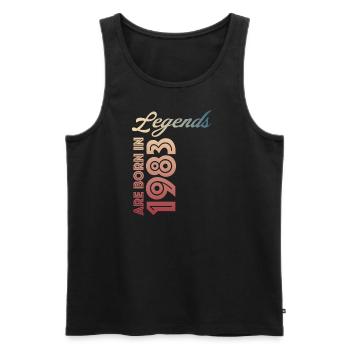 Legends are born in 1983 - Männer Premium Bio Tank Top - Schwarz - Vorne - Michal (187cm)