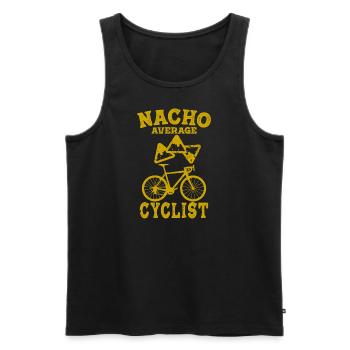 Cycliste vélo nacho vélo moyen vélo - Débardeur bio Premium Homme - noir - Devant - Michal (187cm)