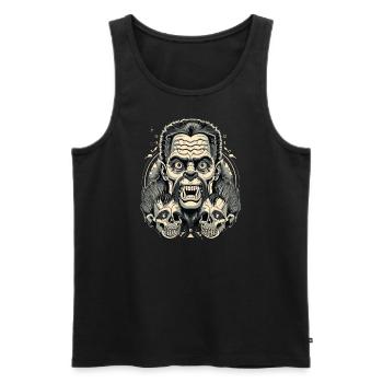 Halloween Tod und Wiederkehr - Männer Premium Bio Tank Top - Schwarz - Vorne - Michal (187cm)