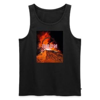 Burning Ring - Männer Premium Bio Tank Top - Schwarz - Vorne - AI Model Male 178 light (178cm)